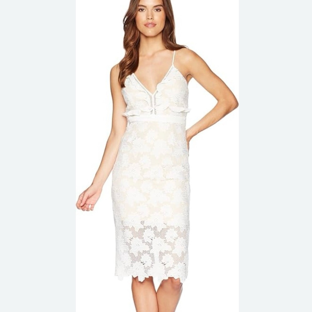 Bardot White Lace Mini Dress